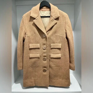 Vogue Paris Originals camel Boucle handmade lined coat Vintage 1960s size large